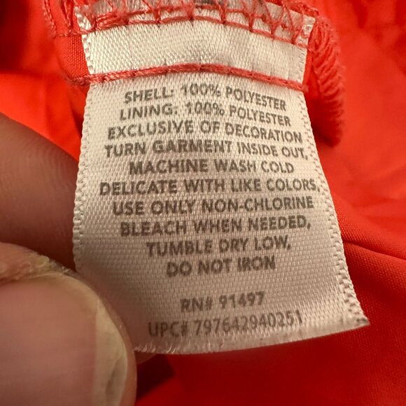 Lauren James Colorblock Windbreaker Jacket Size XL Peach & Coral - Picture 5 of 5